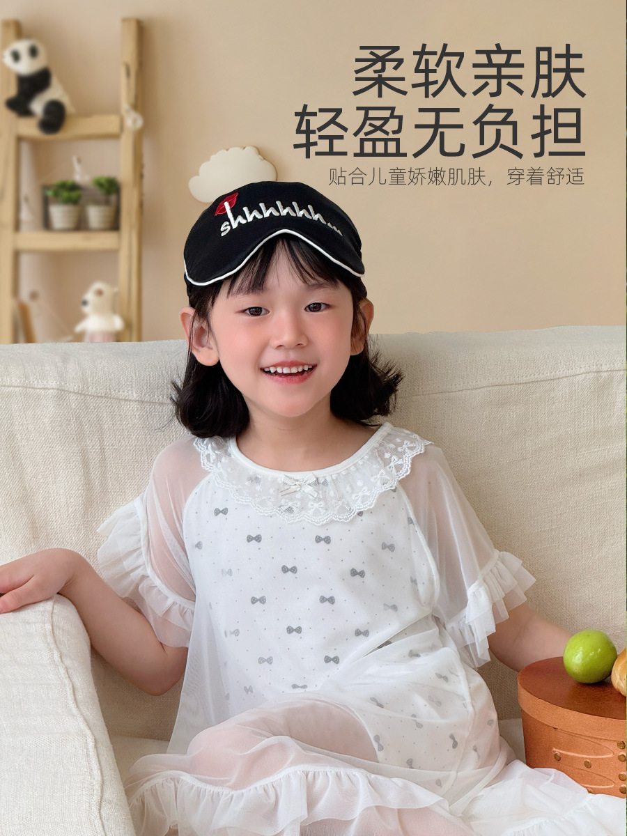 New Girls' All-match Lace Nightdress Baby Girls' Home Dress Full Veil Dress Girls' dress Sleeping Nightdress
