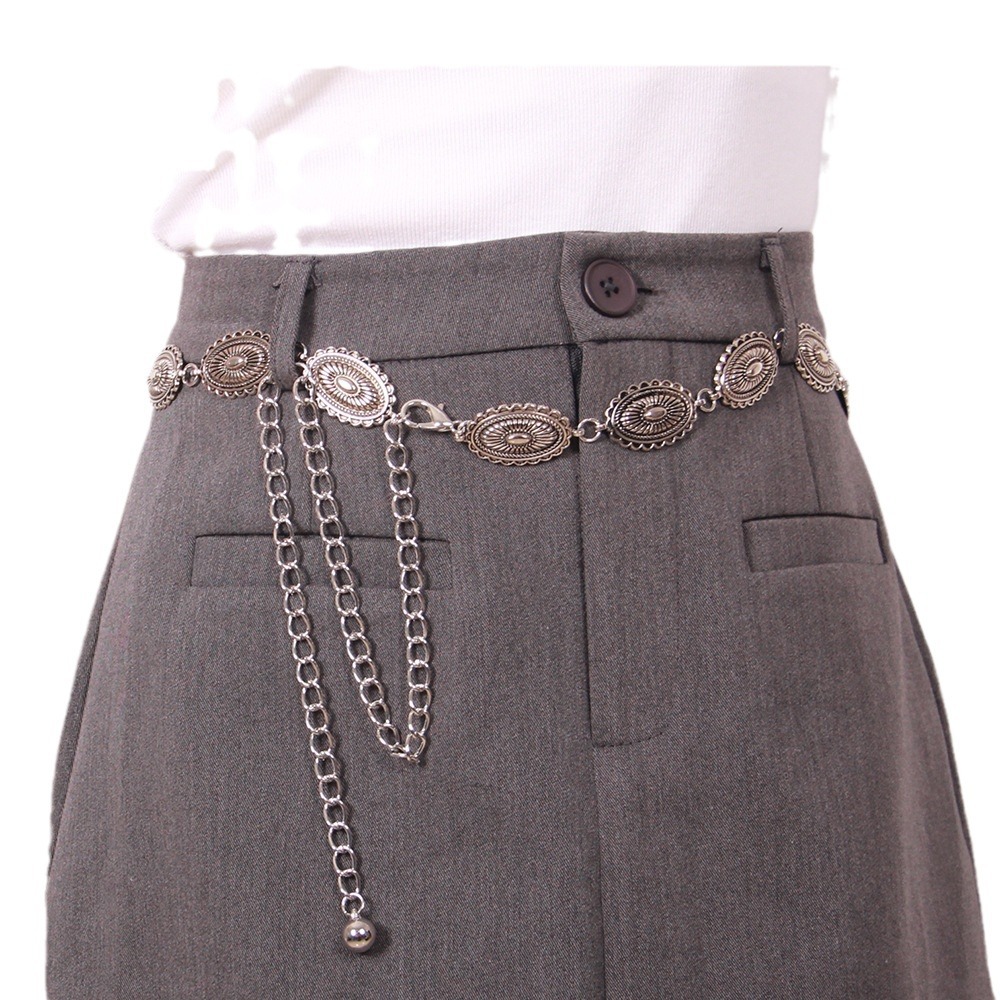 Fashion Metal Waist Chain Women Temperament Decorative Dress Suit Belt All-match Sweater Chain Waist Seal Trend