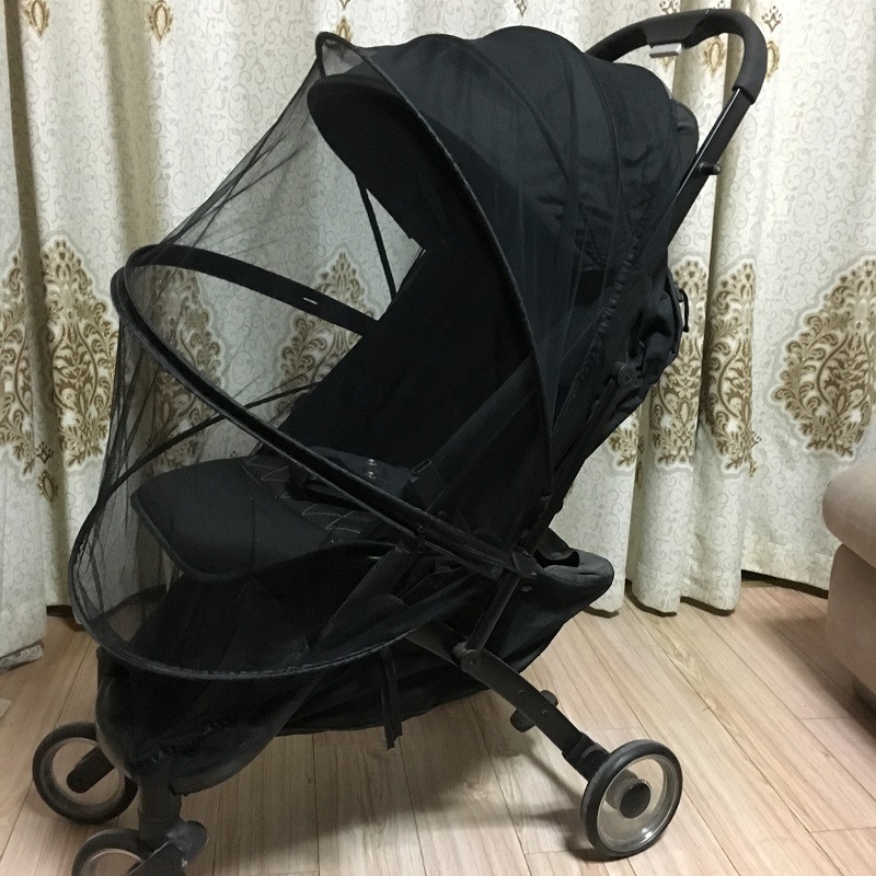 Москитная сетка для детской коляски, полное покрытие, универсальная, большая, с защитной сеткой