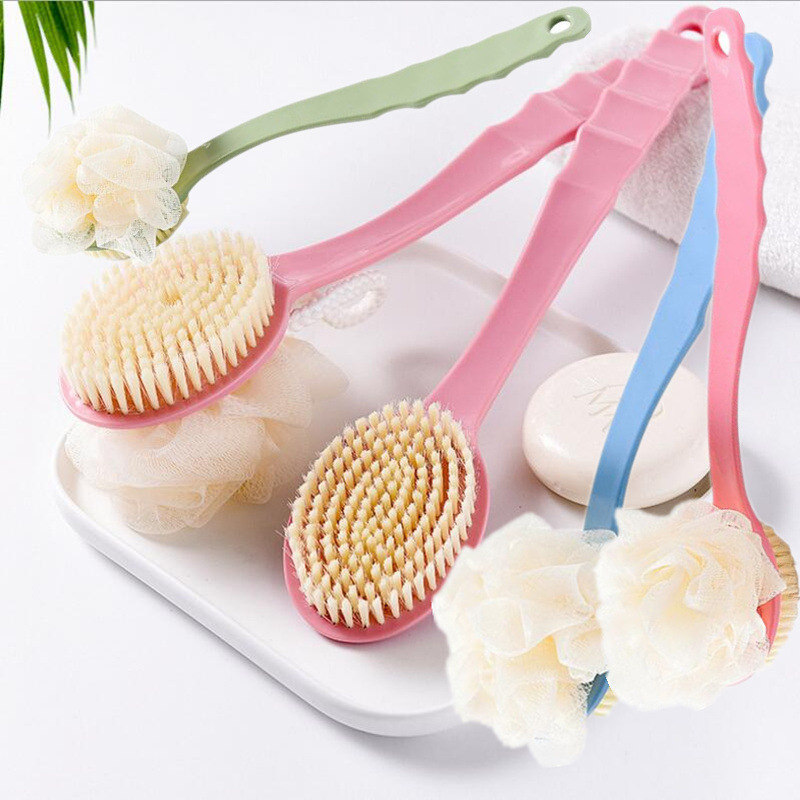 Double-sided bath brush back rubbing does not require long handle brush soft hair double-sided bath brush mud rubbing ash rubbing bath brush back artifact
