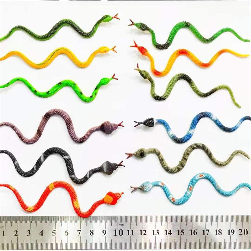 Экологичная имитация ПВХ, 12-шт. игрушечная модель змеи, детские познавательные украшения для песочницы, аксессуары для Хэллоуина, образовательные
