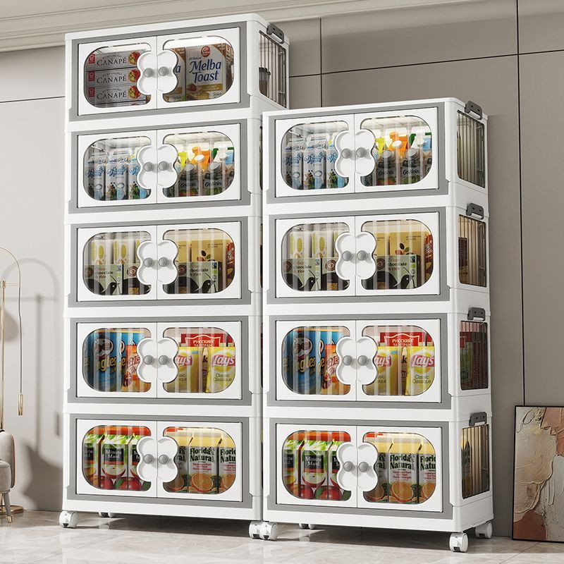 Storage Box Transparent Household Clothes and Pants Tiling Box Large Capacity Toy Storage Box Storage Box Folding Storage Cabinet