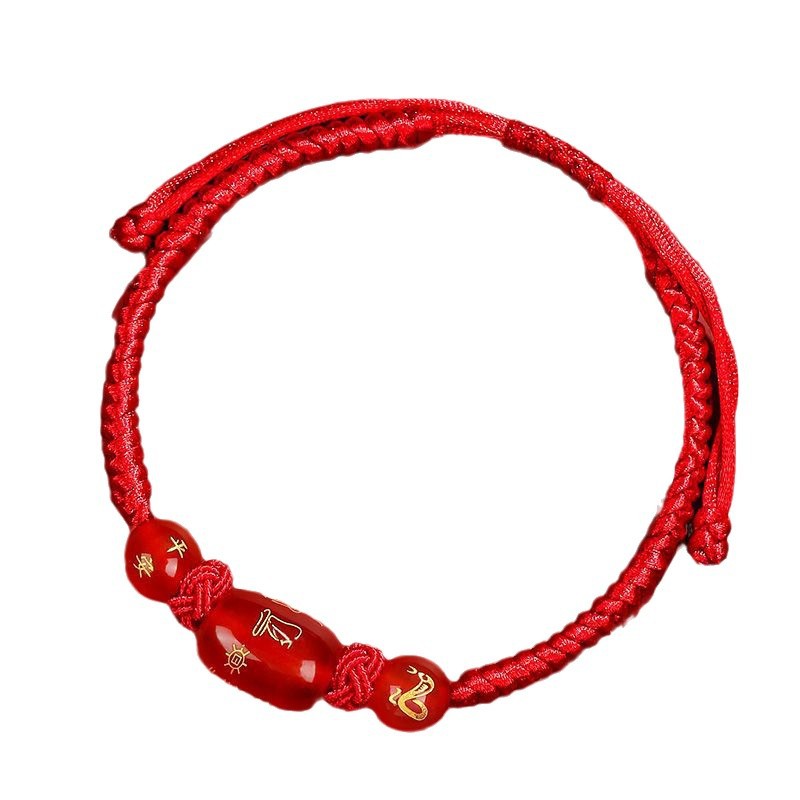 2025 Year of the Snake, Year of the Birth, Men and Women's Red Rope Bracelet Bracelet 12 Zodiac Woven Rope Men and Women's Hand Rope