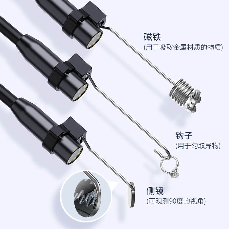 Temu Specializes in High-Definition Pipe Endoscope with Screen 8mm Lens Repair Detector Industrial Endoscope Spot Batch