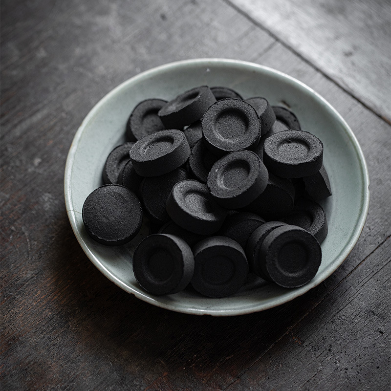 Ink for cooking tea with quick-burning charcoal, air stove, charcoal fruit, charcoal, outdoor barbecue carbon, 50 for opening bags