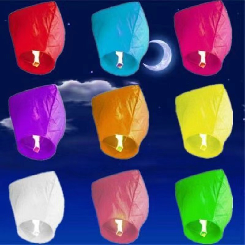 Kongming lantern manufacturers new large romantic color picture blessing creative flame retardant sky lantern wishing lamp foreign trade wholesale