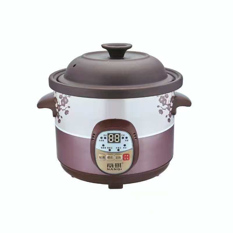 New Ceramic Sand Electric Stew Pot, Fully Automatic Household Soup-Making Ceramic Casserole, Health-Preserving Porridge, Heat Preservation and Stew Reservation