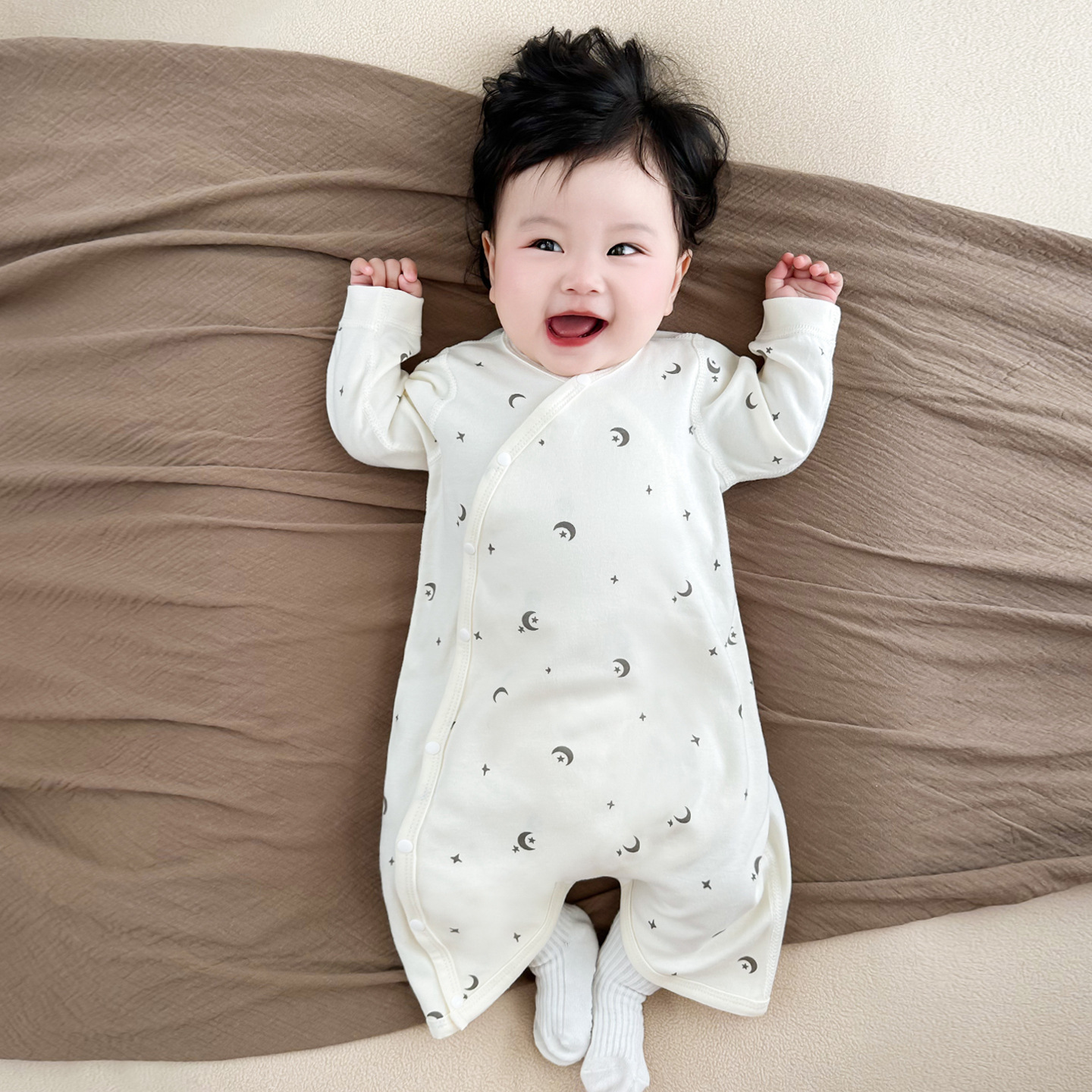 Baby Sleeping Bag, Spring & Fall Pure Cotton Nightgown, Baby Pajamas, Kidsren's Nightgown, New Four-Season Universal Double-Layer Belly Protection Style