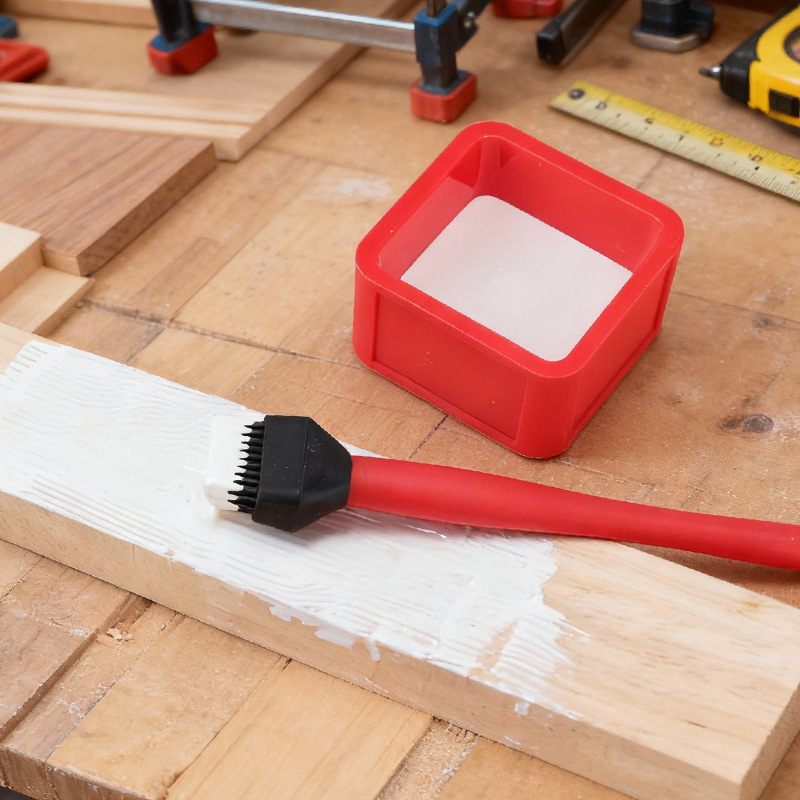 Silicone Box, Silicone Brush, Glue Application Container, Glue Storage, Glue Application Tool, Small Brush for Applying Glue, Woodworking Glue Brush