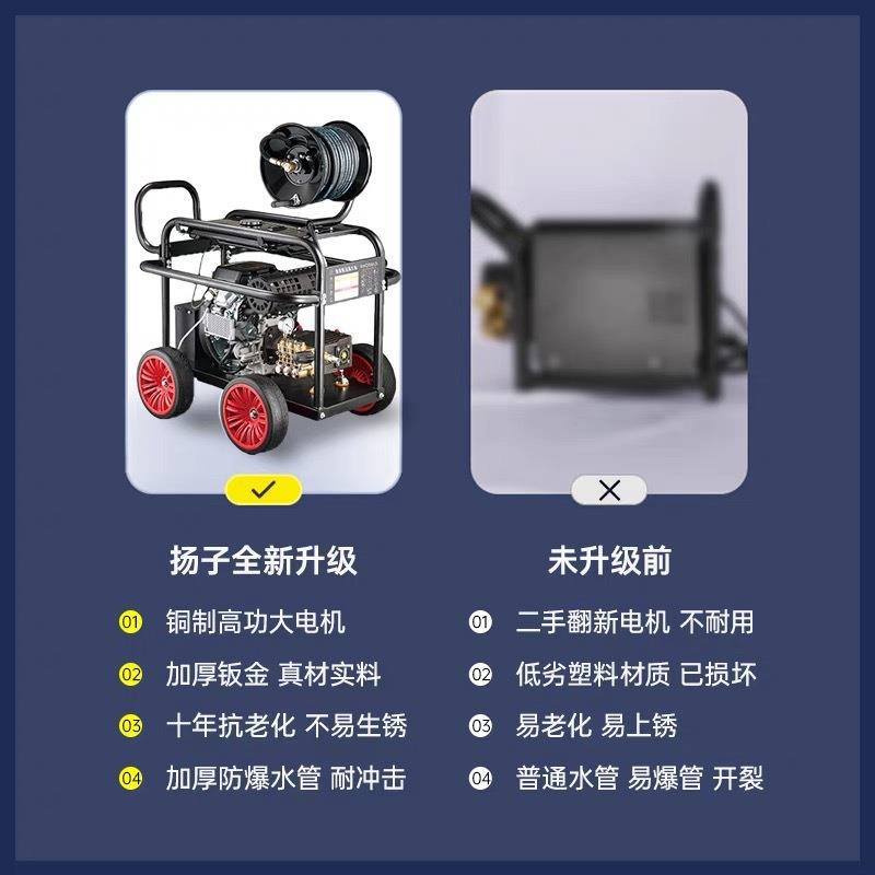 Yangzi 220V High-Pressure Pipe Dredging Machine Diesel Gasoline Electric High-Power Sewer Water Mouse Industrial Cleaning