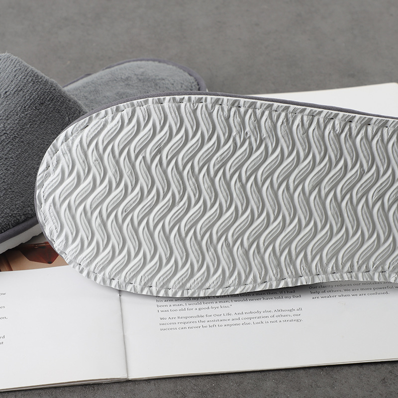 Hotel Disposable Coral Velvet Slippers B&B Guest Room Disposable Slippers Thickened Non-Slip Household Hospitality Slippers