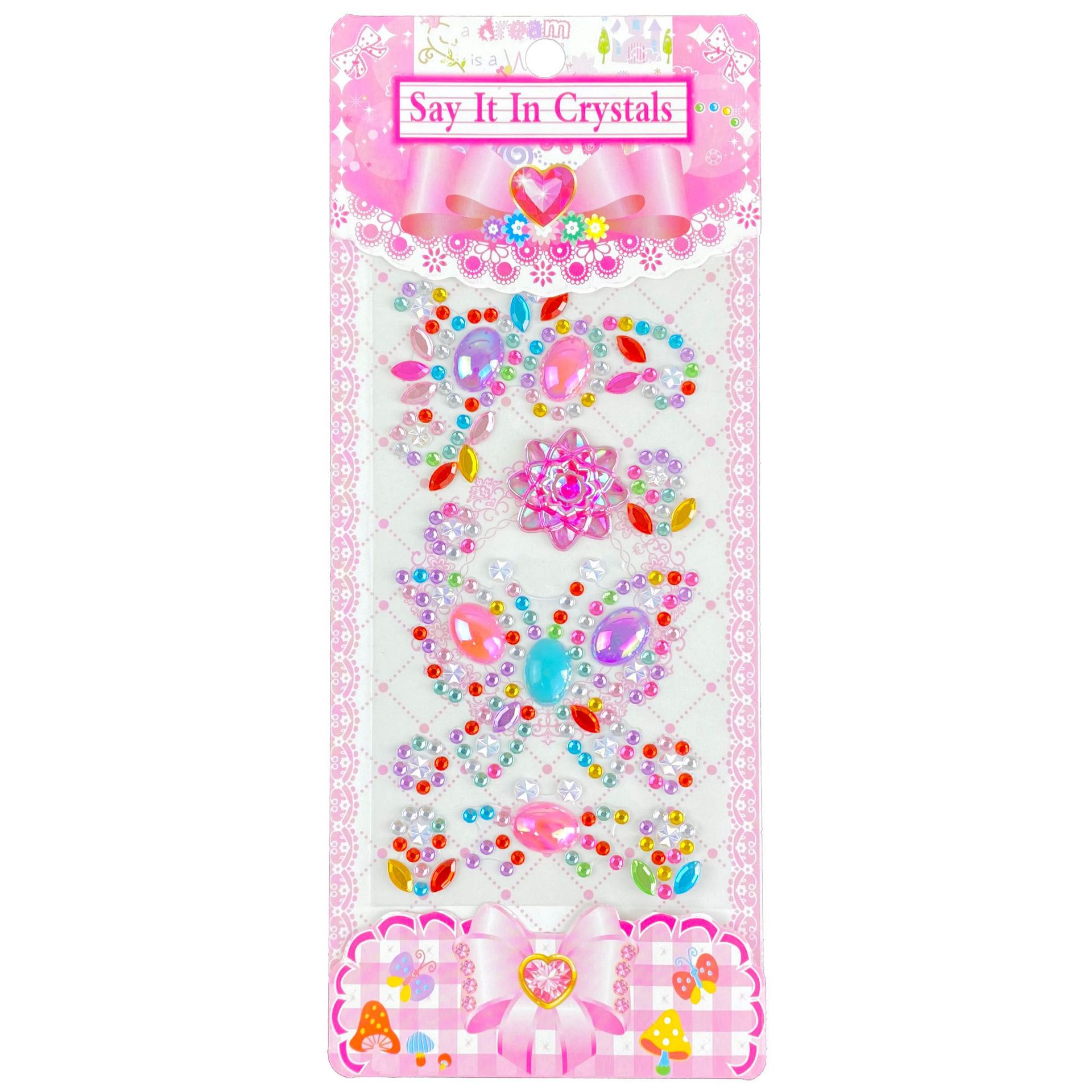 Stickers children diamond gem acrylic crystal stickers toy princess three-dimensional cartoon cute small stickers wholesale
