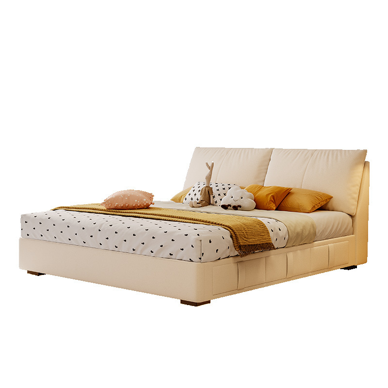 Tongyu Special Elephant Ear Storage Modern Simple Master Bedroom High-End Upholstered Double Storage High Box Cat Scratching Fabric Bed