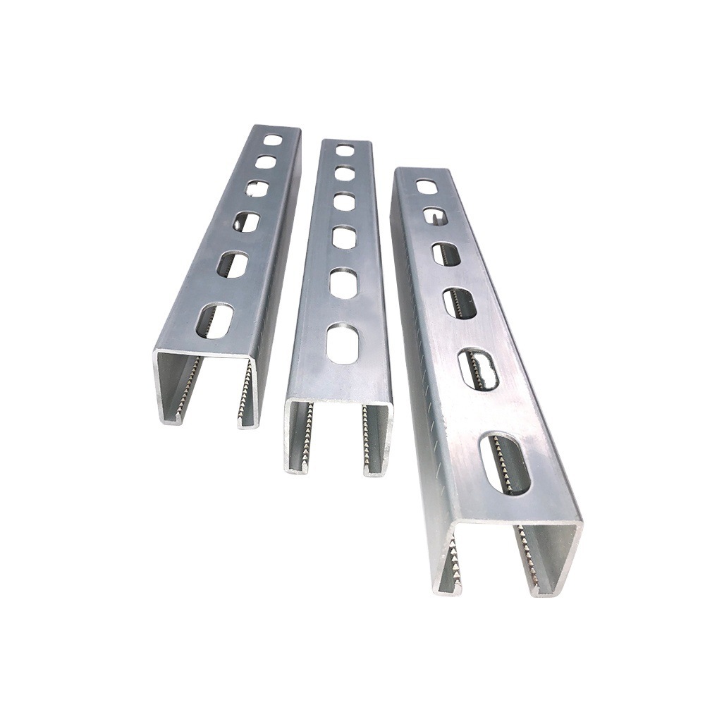 A large number of spot 41*41 seismic bracket U-shaped steel 41*21 hot galvanized photovoltaic bracket 304 stainless steel C- shaped steel