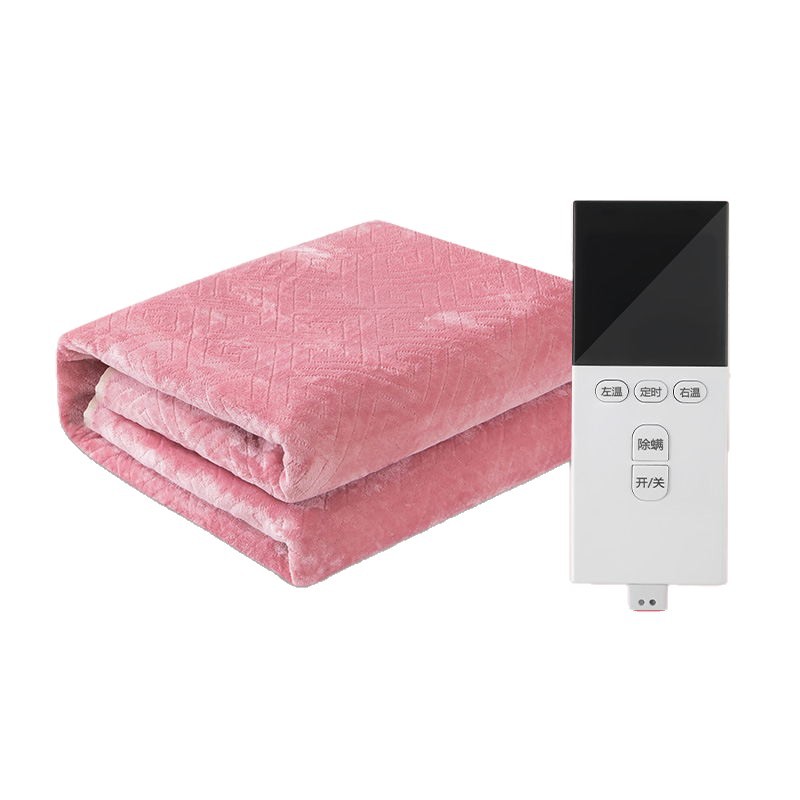 One-Piece Electric Blanket for Single or Double Use, Dual Control, Waterproof, Timed Automatic Power-Off, Temperature-Adjustable Electric Mattress for Student Dormitories