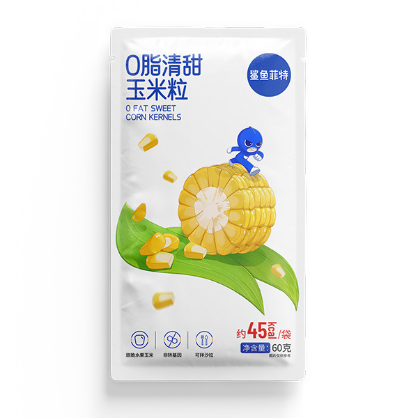 Shark Fit Wholesale Sweet Corn Kernels Whole Bag of Convenient to Relieve Cravings 0 Added Zero Light Breakfast Ready-To-Eat 60g Corn Kernels