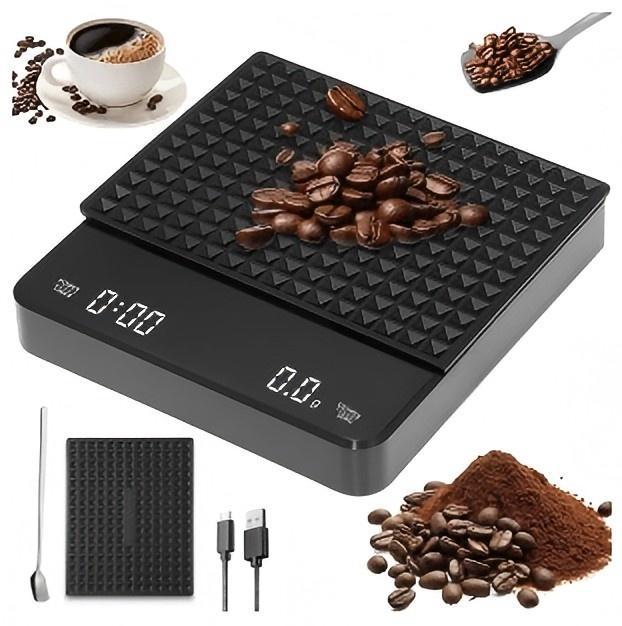 Кофейные весы с таймером, электронные весы для ручного заваривания кофе, умные кухонные весы, весы для продуктов, высокоточные граммовые весы