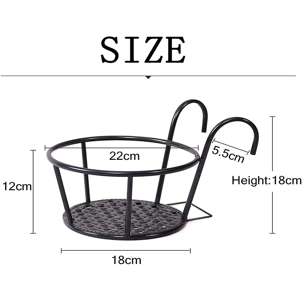 Balcony iron flower rack fence hanging flower pot rack railing hanging hanging hanging orchid green radish window sill bonsai rack