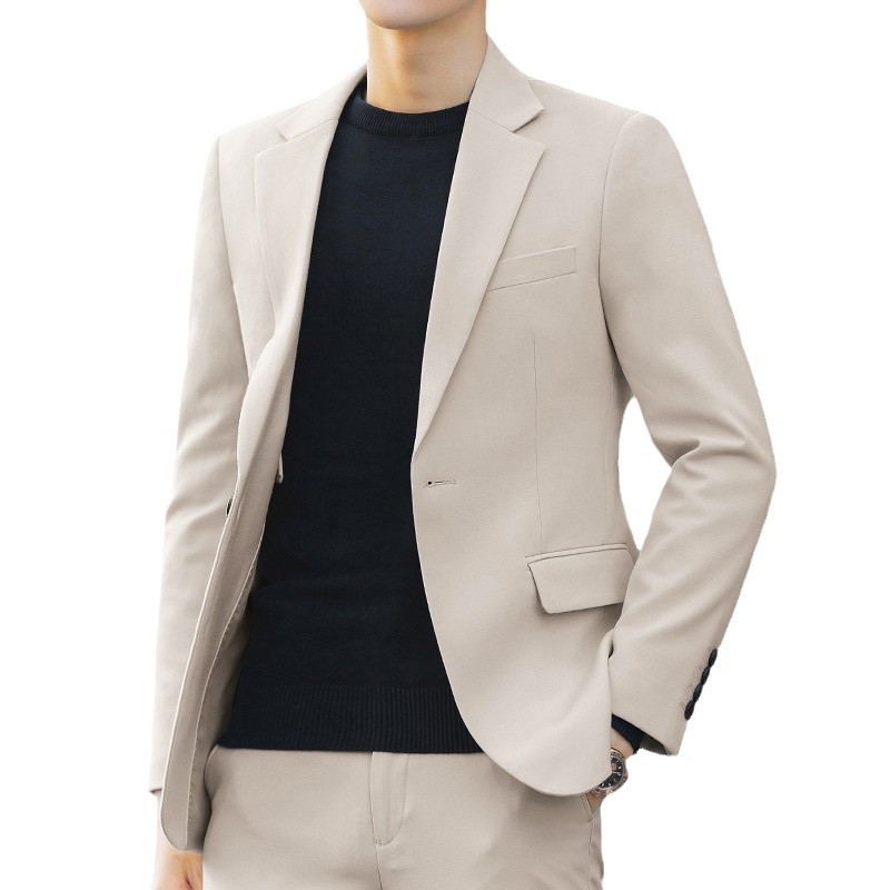 Winter Quilted Suit suit Men's Korean-style Fashionable All-match Men's Complete Suit Jacket Slim-fit Plankton Handsome Top