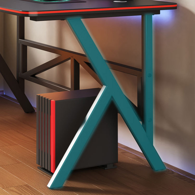 Internet Cafe E-Sports Computer Desk Anchor Live Broadcast Desk Manufacturer Junior High School Student Learning Writing Desk K-Shaped Widened E-Sports Desk