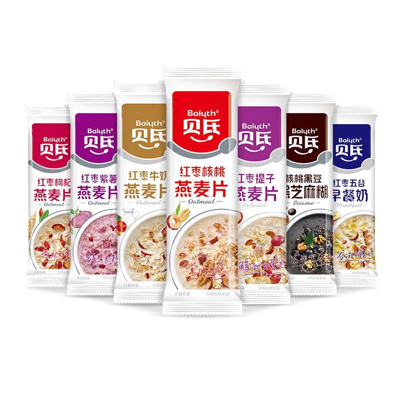 Bell's Oatmeal Nutritious Breakfast Ready-To-Eat Small Package Nut Lotus Root Powder Milk Tea Red Dates Instant Meal Replacement Oatmeal