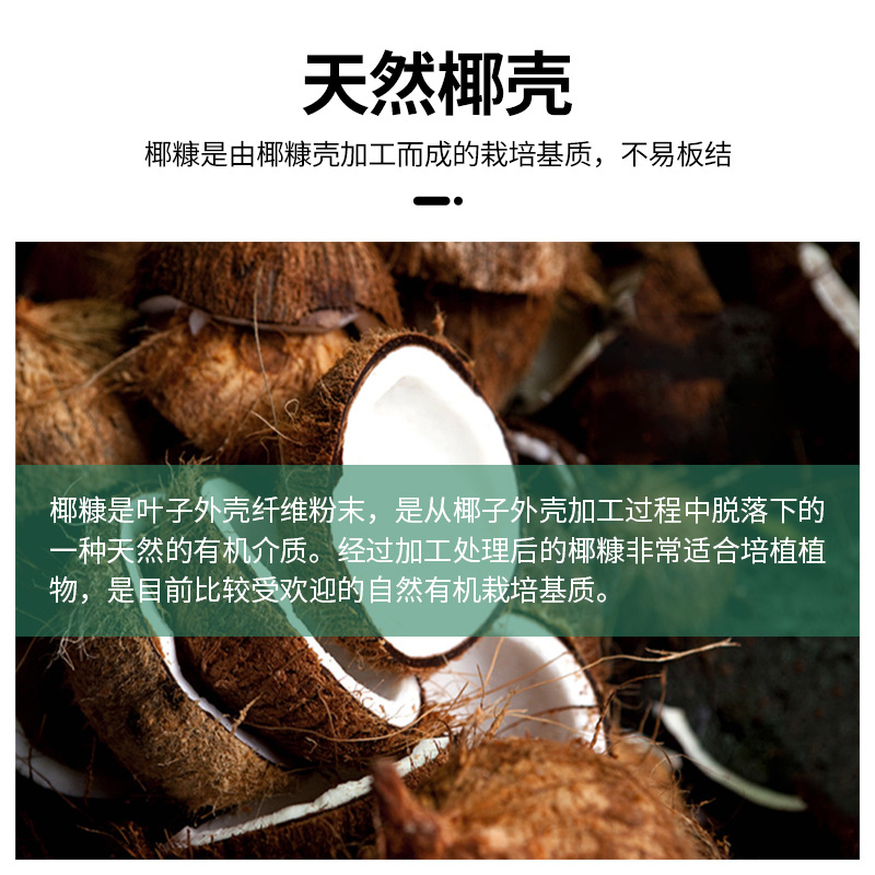 Planting vegetables and meat coconut husk nutrition soil nutrition block compression pure coconut husk medium vegetable planting pure import a generation of hair