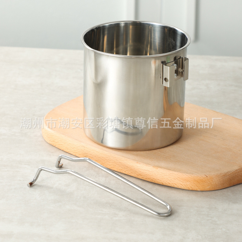 Manufacturers 304 stainless steel fryer outdoor carrying removable small pot kitchen multi-function fryer cross-border hot sale