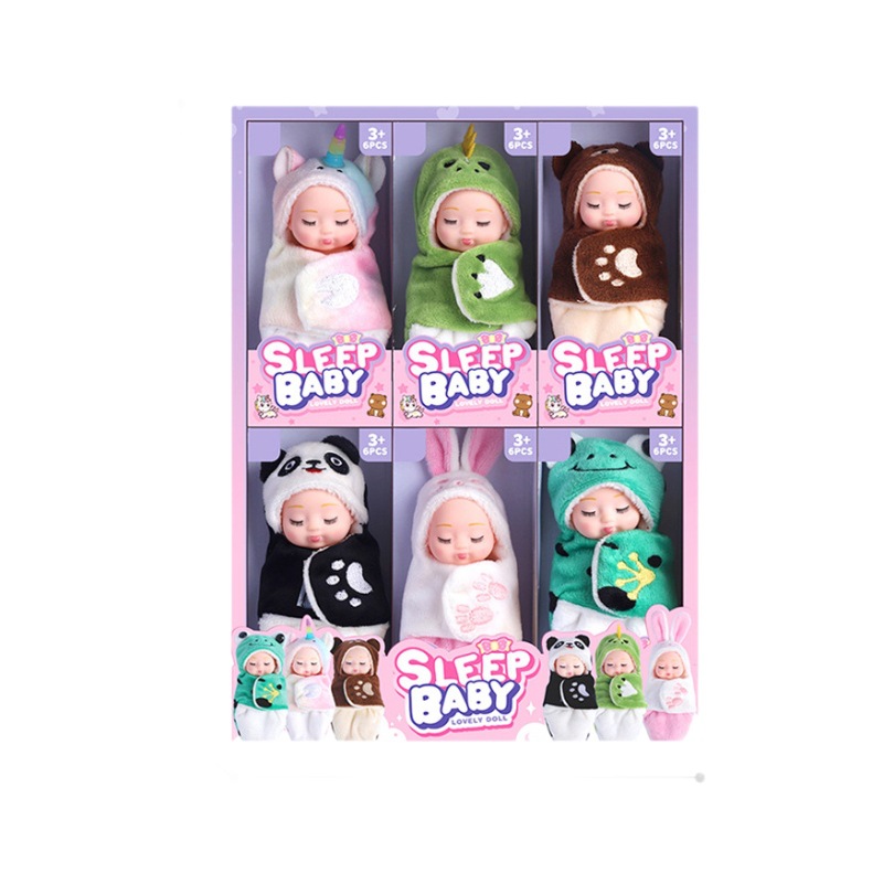 Cross-border rebirth sleeping bag doll simulation cute mini sleeping doll girl princess children's toys wholesale