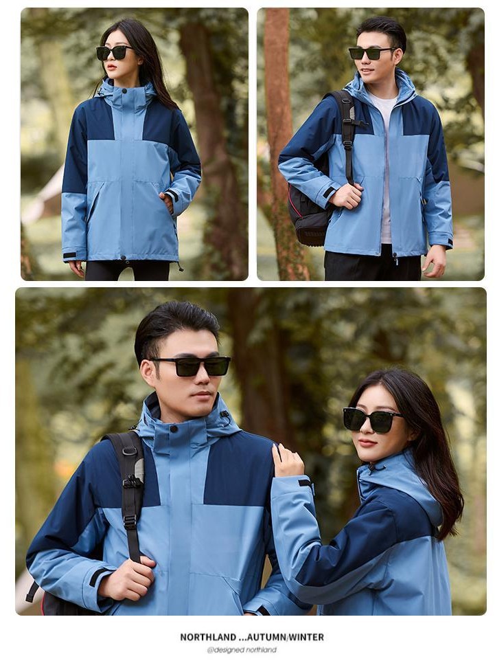 Jacket Fleece-Lined and Thickeneded Three-In-One Jacket Custom Logo Printing Corporate Group Clothing Workwear Winter Jacket