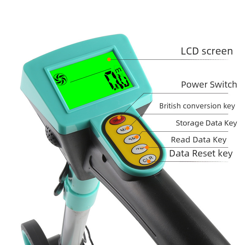 Outdoor mechanical rangefinder digital display hand-pushed roller measuring wheel electronic rangefinder meter engineering measuring ruler