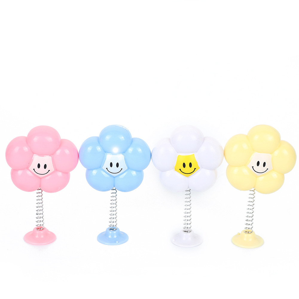 Helmet Shake Flower Helmet Decoration Flower Smiley Flower Sunflower Helmet Ears Kulomi Accessories Car Decoration