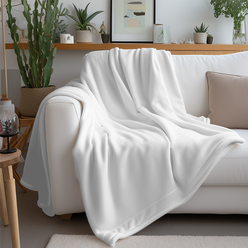 Cross-Border Dropshipping Fleece-Lined Warm Home Sofa Cover Office Thickened Fleece Printed Nap Flannel Blanket Customization