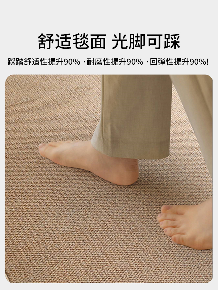 Huade Imitation Sisal Carpet Studio Entrance Door Living Room Tea Room Bedroom Tatami Bay Window Cat Scratching Jute Floor Mat