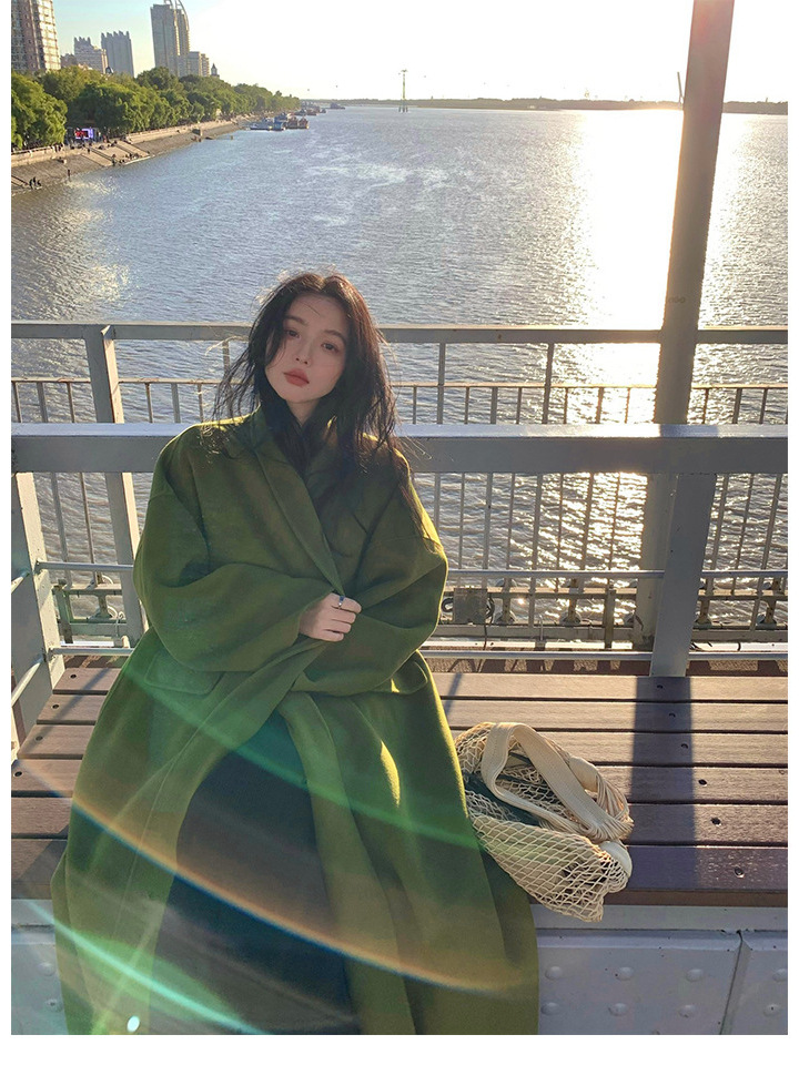 [Winter Cover] Hong Kong Style Retro 2025 Autumn and Winter 100% Wool Woolen Coat Double-Sided Woolen Jacket