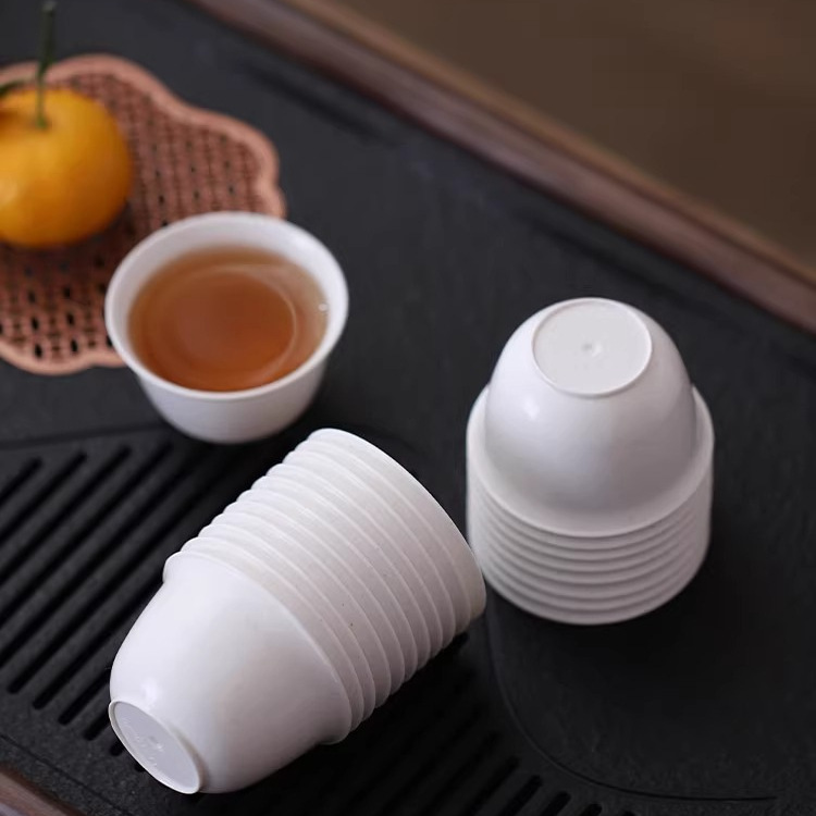 Disposable rice husk kung fu tea cup home commercial generation thick high-grade drinking cup tea small size factory wholesale