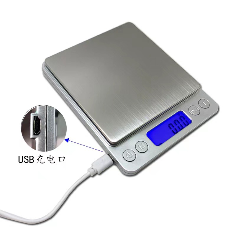 I2000 Kitchen Scale Baking Scale Coffee Scale Stainless Steel Electronic Scale Household Small Kitchen Electronic Scale