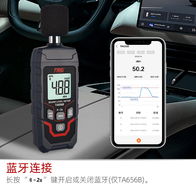 Teans Decibel Tester TA656A Noise Tester Home Volume Measurement Sound Detector Noise Meter