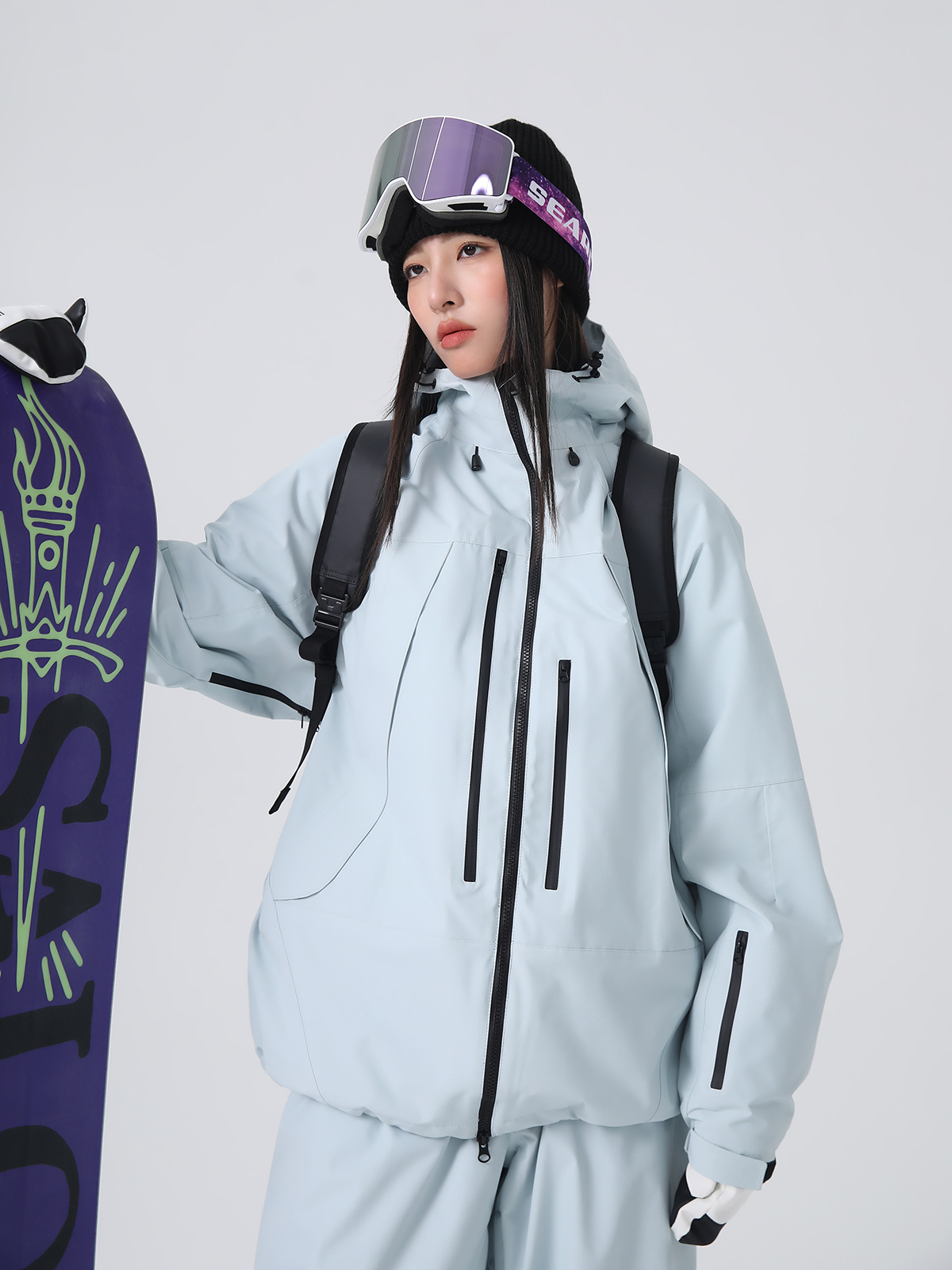 Xueyipai 25 New Snowboarding Clothing Women's Tops Plus Cotton 3L Waterproof Double-Board Men's Ski Clothing Equipment