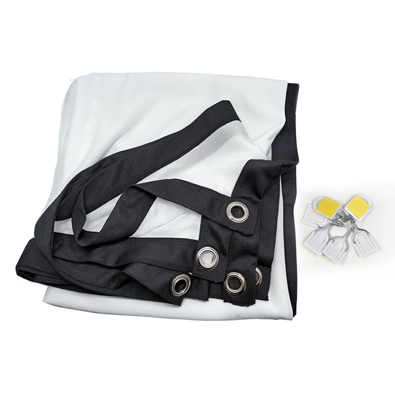 Simple Foldable Polyester Soft Screen 100 120 Inches 16:9 Projector Screen Outdoor Movie Projection Screen