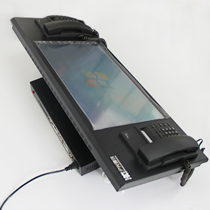 Multimedia Dispatch Console Emergency Command and Dispatch System 22inch Touch Screen Dispatch Console Telephone Dispatch