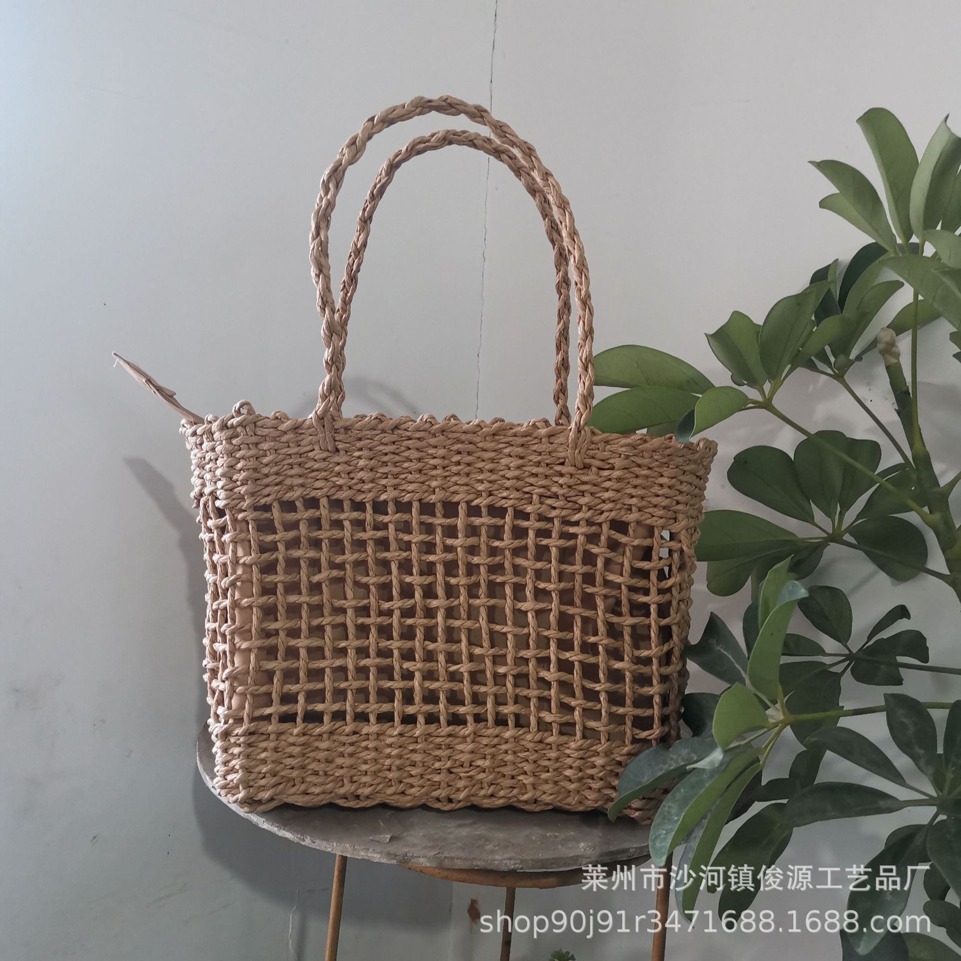 Плетеная сумка из грубой бумажной веревки, пляжная сумка для путешествий