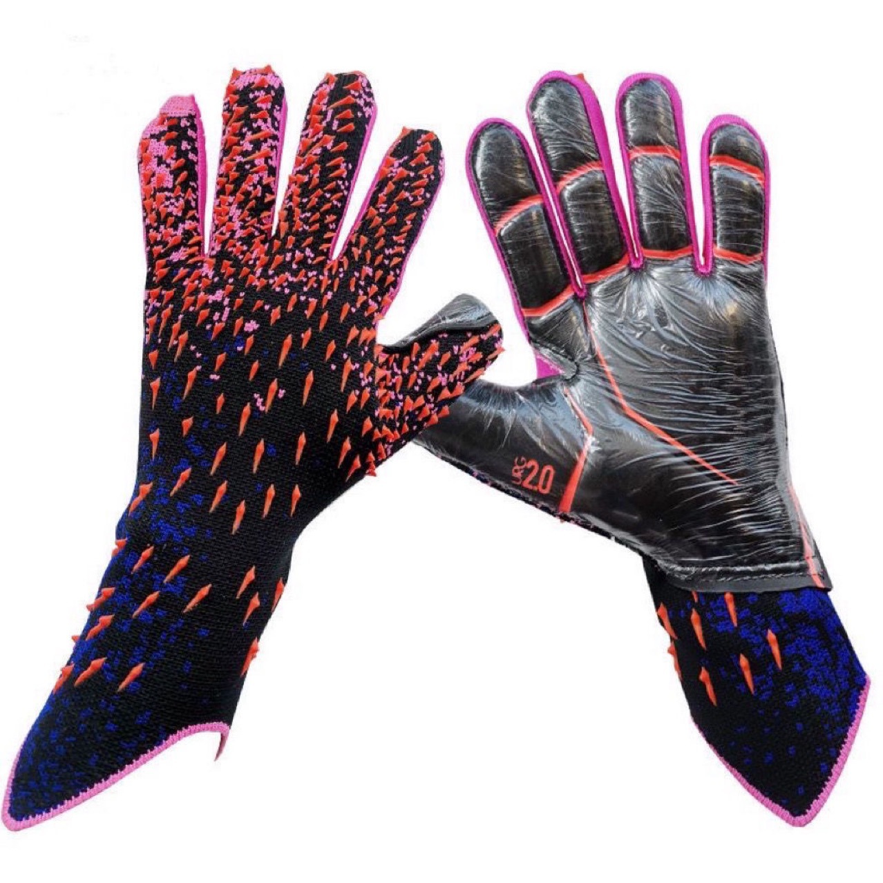 Football goalkeeper gloves thickened children adult latex finger-free training breathable comfortable football goalkeeper gloves
