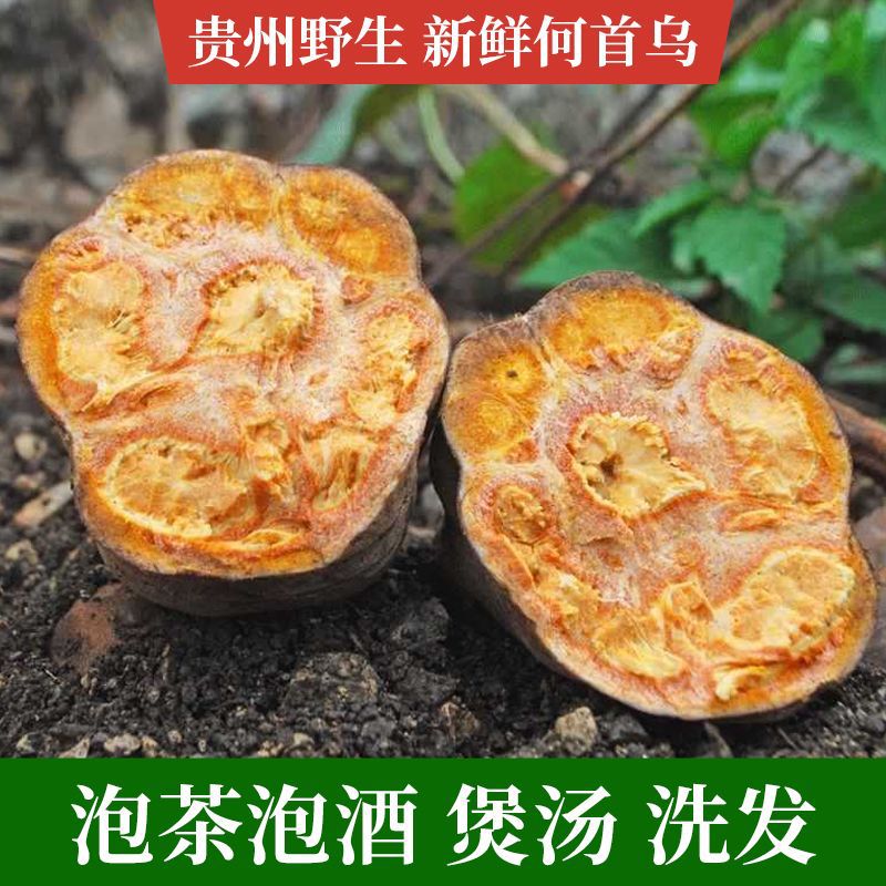 Guizhou Wild Polygonum Multiflorum Fresh Raw Polygonum Multiflorum Hair Care Soup Soup Tea Health Care Authentic Chinese Herbal Medicine 250g Free Shipping