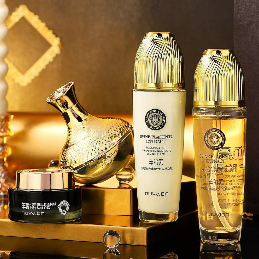 You Zun Sheep Placenta Collagen Anti-Wrinkle Series Combination Desalinates Fine Line Brightening Skin Color Cream Eye Cream Water Milk