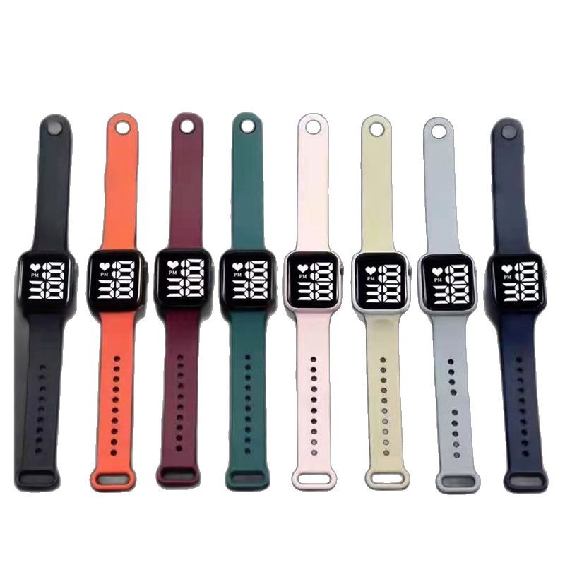 TikTok Love LED Electronic Watch Fashion Small Square Watch Couple Children's Large Digital Bracelet Y1 Watch