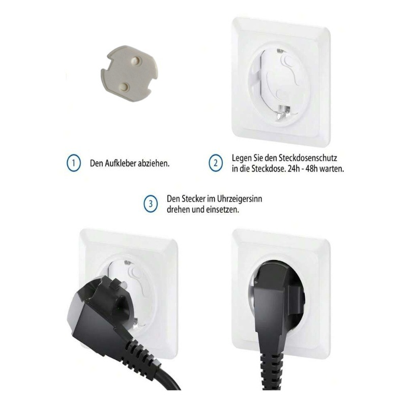 Cross-Border Hot Selling Anti-Electric Shock European Standard Socket Cover Child Safety Protection European Standard Socket Protective Cover Safety Lock