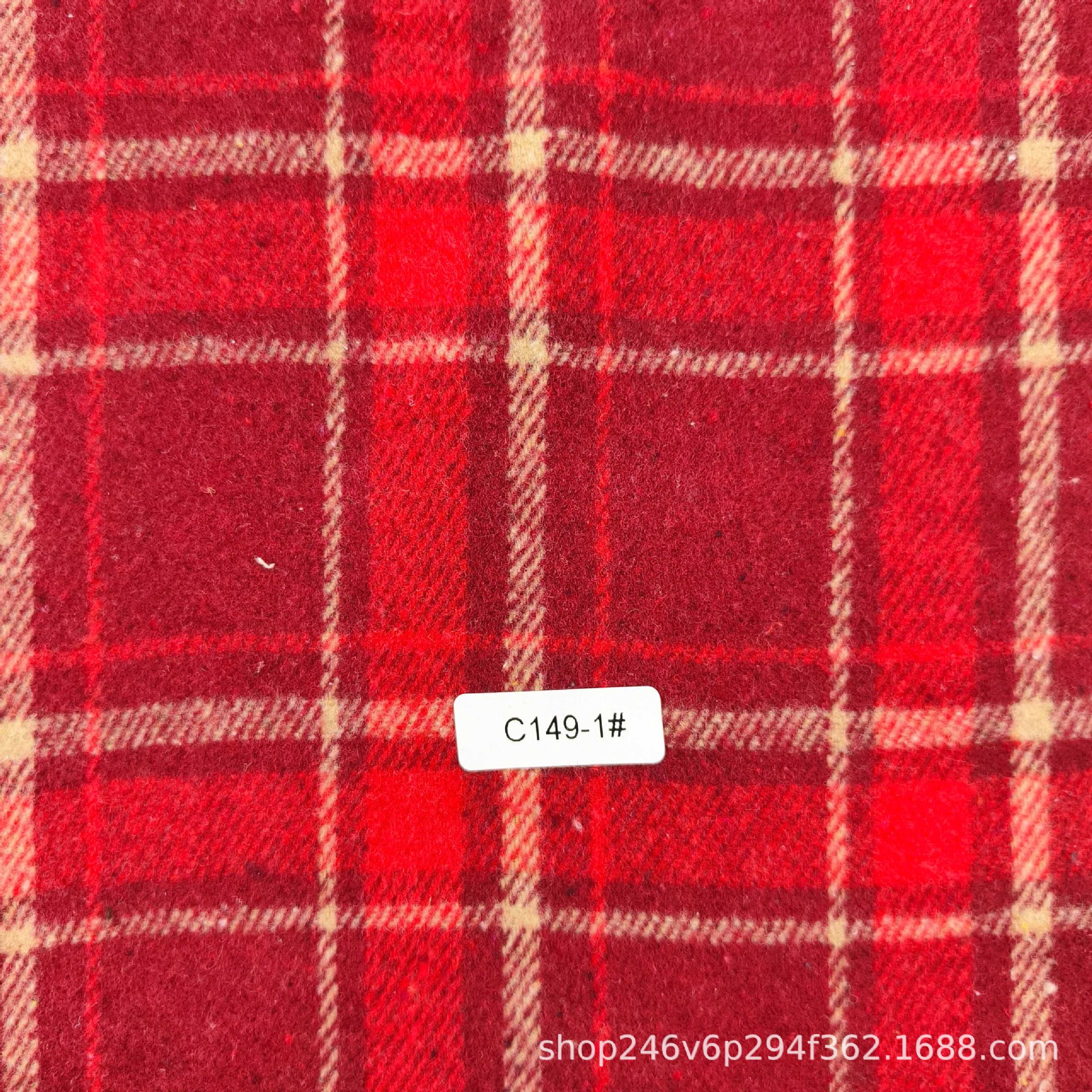 Coats, Plaid Woolen Polyester Fabrics, Autumn and Winter Classic Coats, Women's Coats, Bags, Shoe Materials, Etc