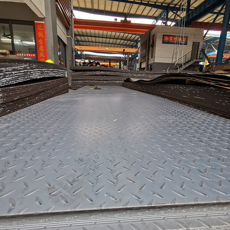 Foshan direct supply steel plate checkered plate Q235B steel plate galvanized checkered plate hot rolled steel plate welding processing