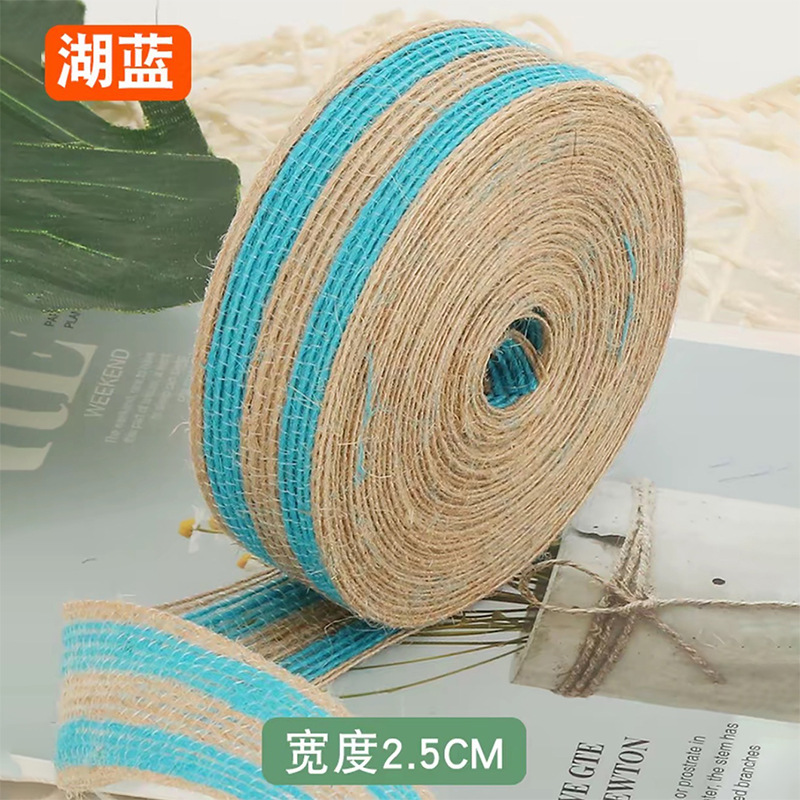 Colorful Fish Silk Hemp Webbing Handmade DIY Jute Jute Rope Decorative Twine Fabric Woven Tape Home Textile Wholesale