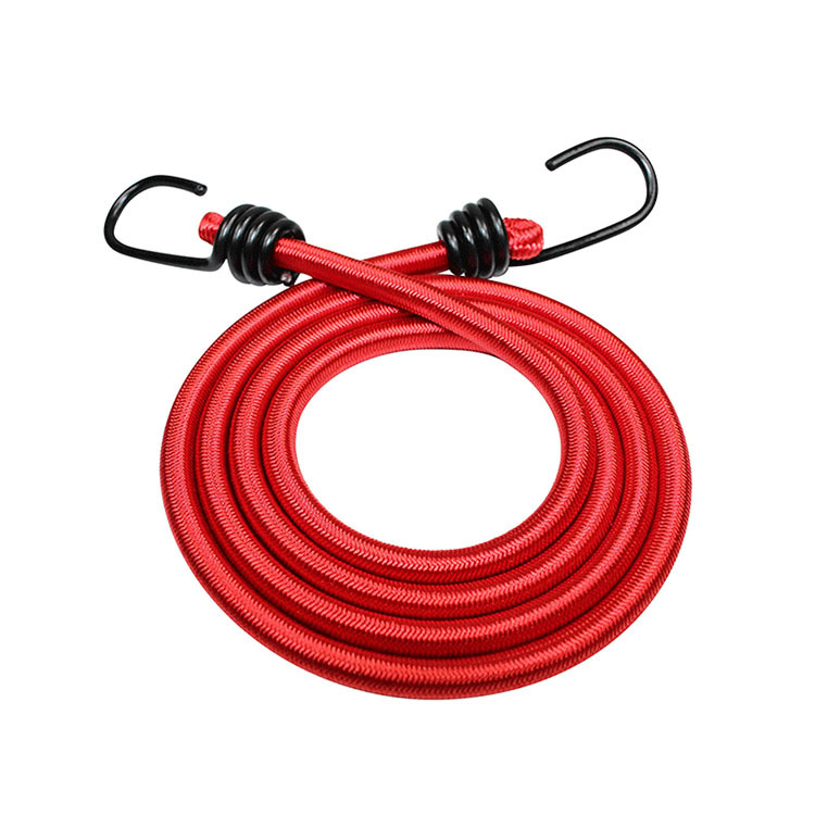 Manufacturer Sales children trampoline bounce pull rope with hook color polyester elastic rope fitness bungee rope